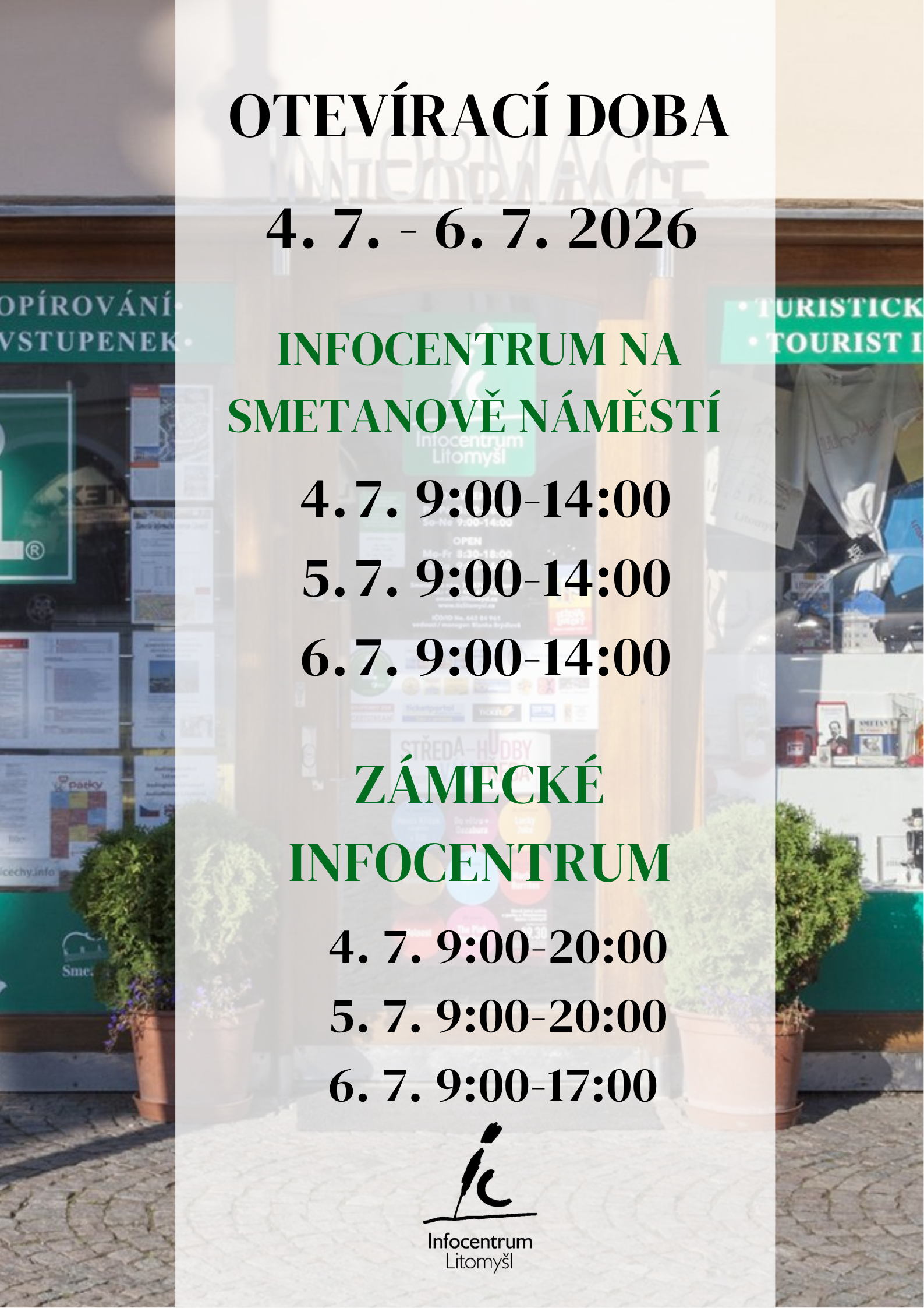 Otevírací doba o prodlouženém svátečním víkendu
